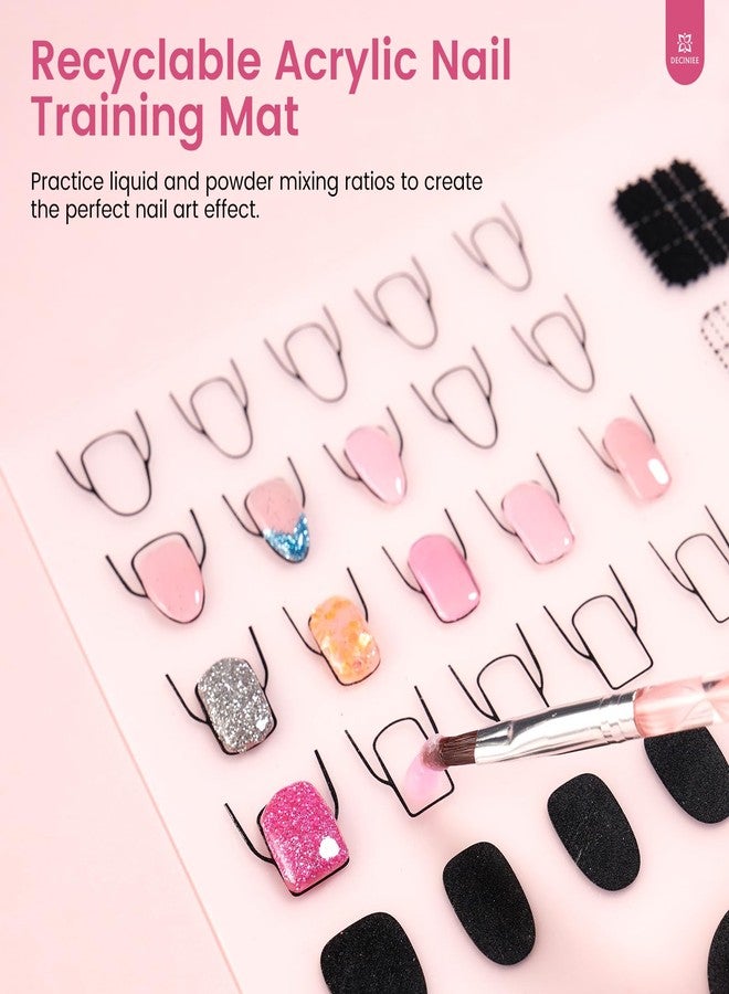 Deciniee Practice Hand for Acrylic Nails Kit: Silicone Hand for Nail Practice with Nail Kit for Beginners - Bendable Training Fake Hand Manicure Acrylic Powder Set for Salon Home - Image 4